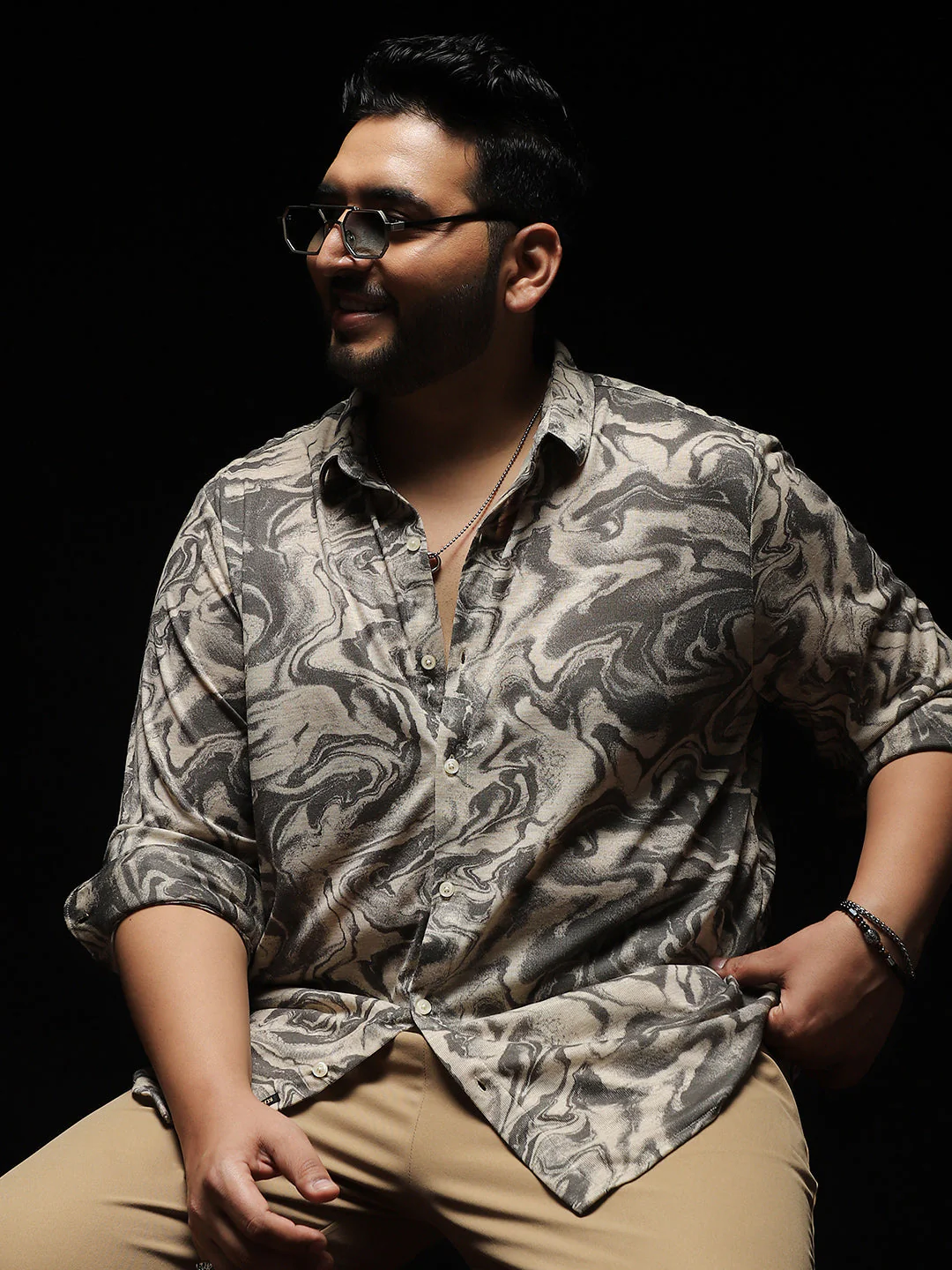 Fluid-Marble Textured Shirt - Image 12