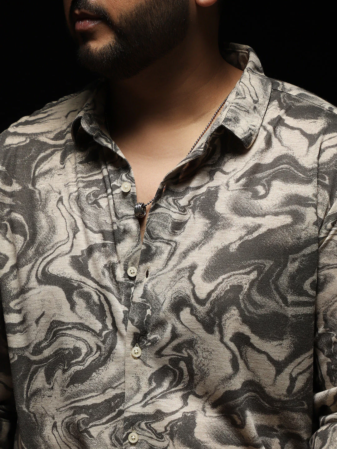 Fluid-Marble Textured Shirt - Image 7