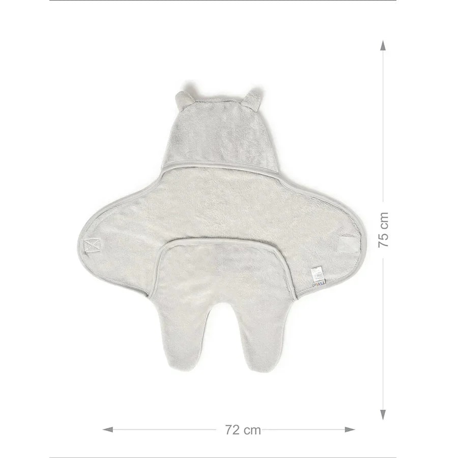Flurry Knitted Baby Hooded Wrap Blanket - Grey - Image 7