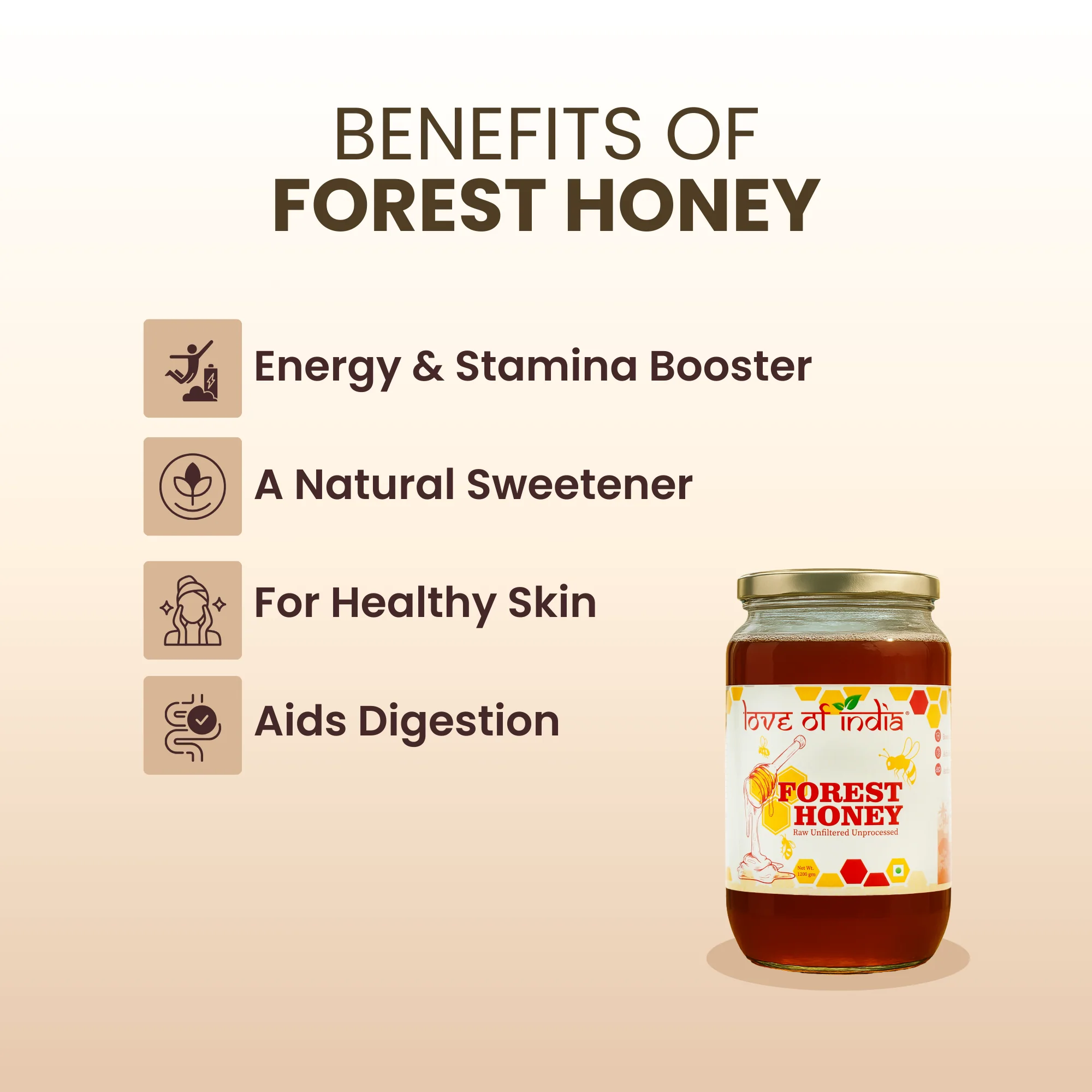 Forest Honey (Raw, Unfiltered, Unprocessed & Non-Pasteurised) 1200GM - Image 4