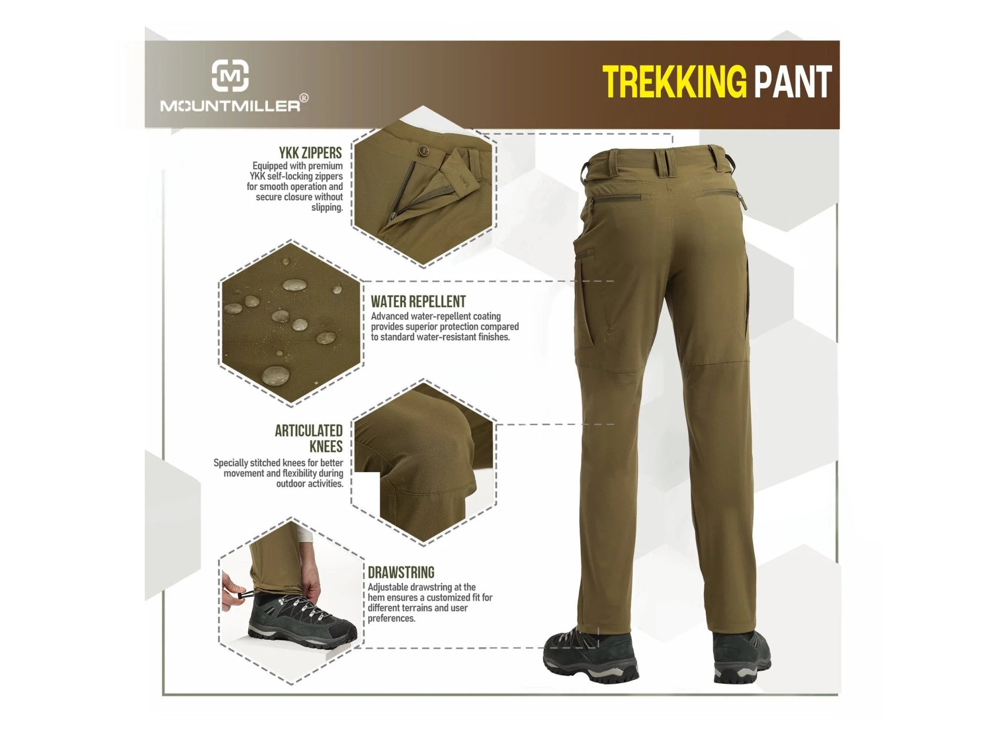 Forest Olive PathFinder Trekking Pant - Image 6