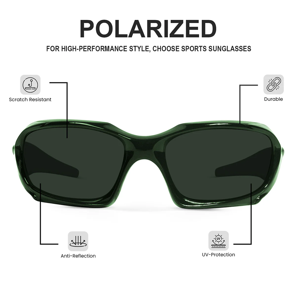 Fresh Funk Polarized Sports Sunglasses - Image 4