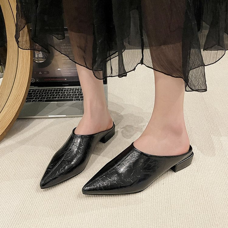 Freya Leatherette Mules