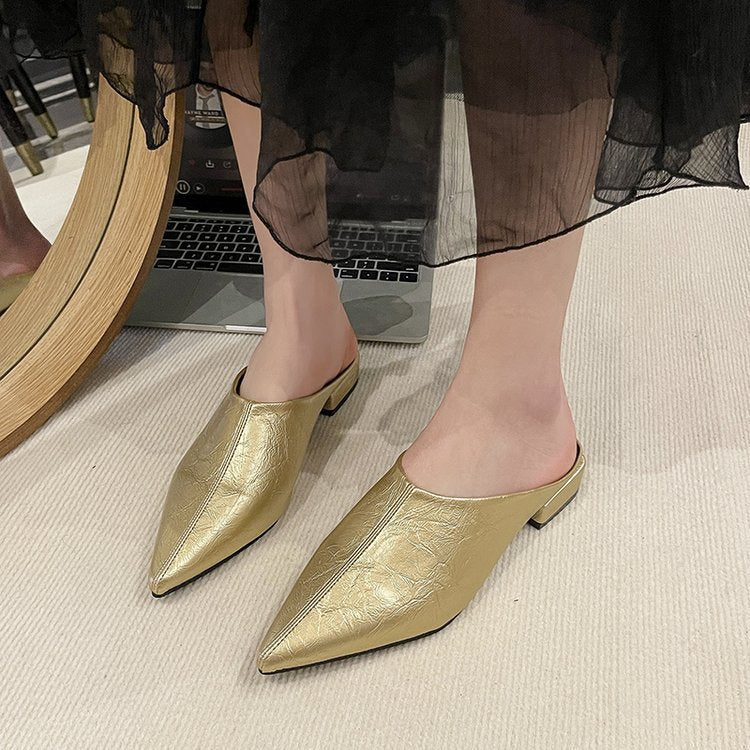 Freya Leatherette Mules - Image 2