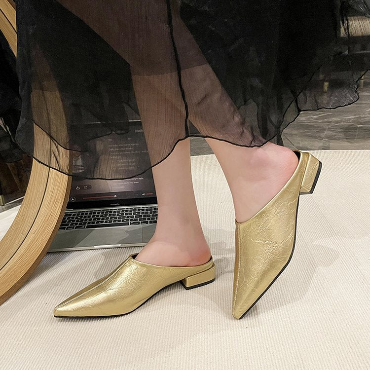 Freya Leatherette Mules - Image 8