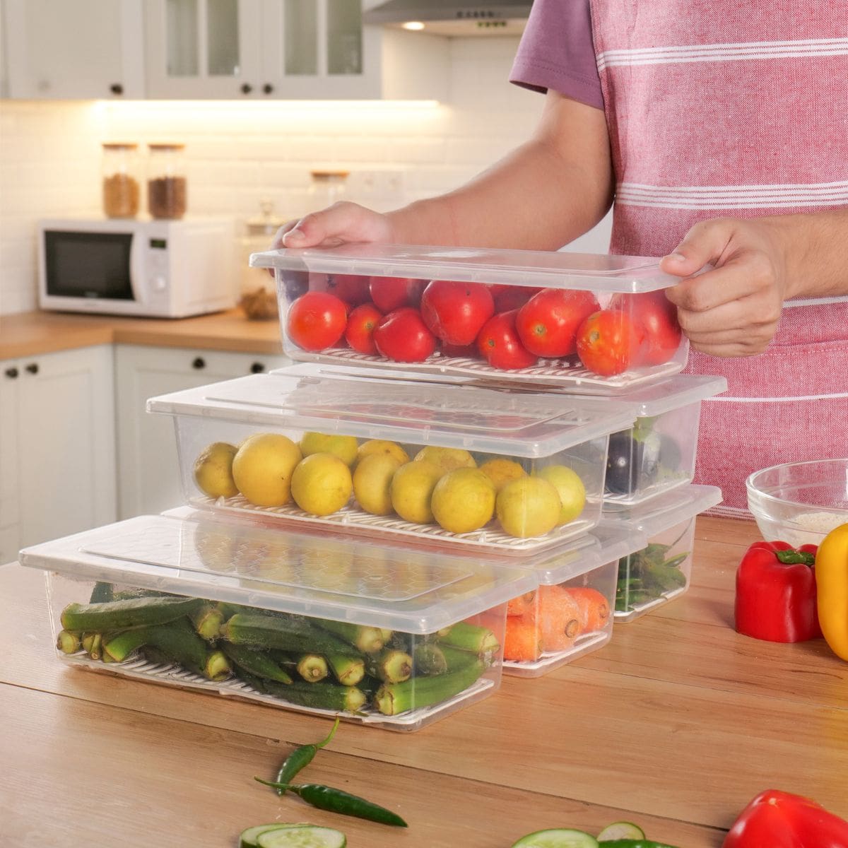 Fridge Storage Containers with Drain Plate - Image 163