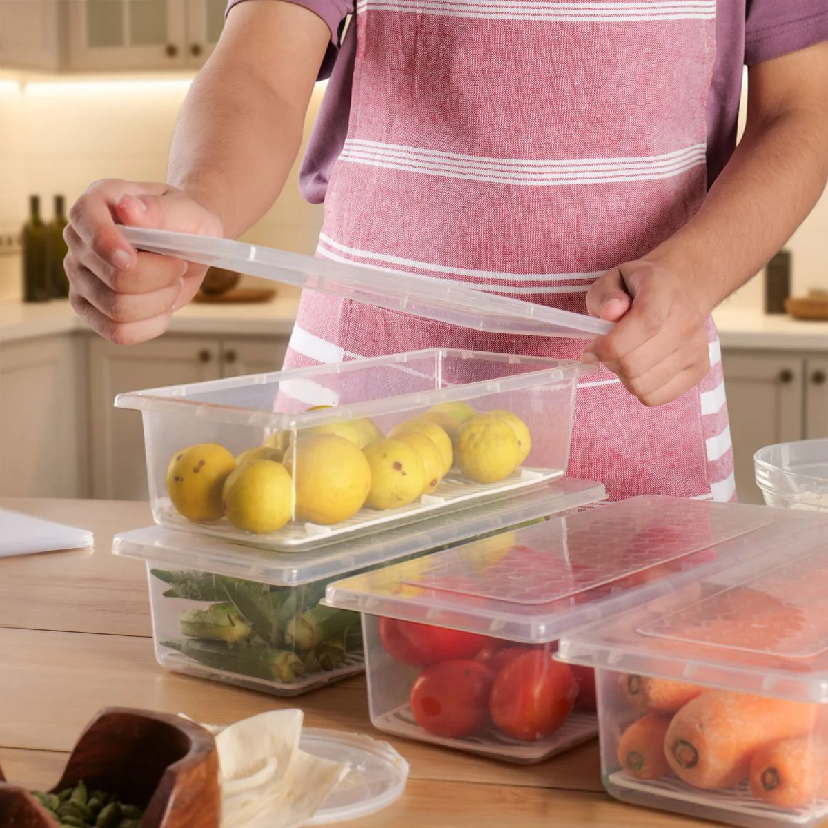 Fridge Storage Containers with Drain Plate - Image 8