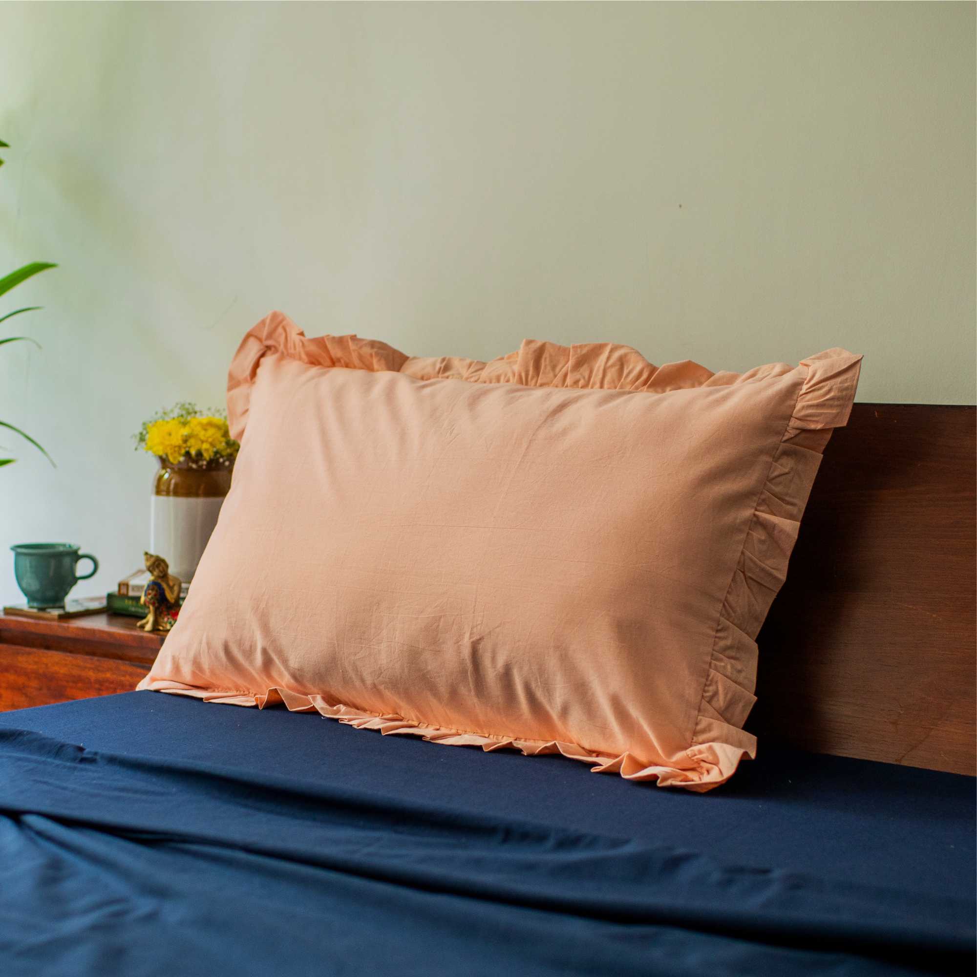Frill 100% Cotton Bed Pillow Cover | Single - Image 16