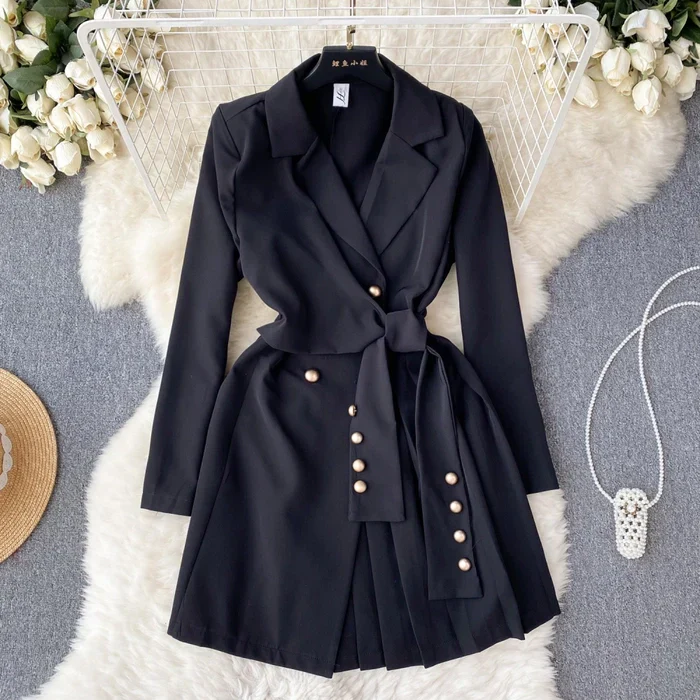 Front Knot Coat Dress