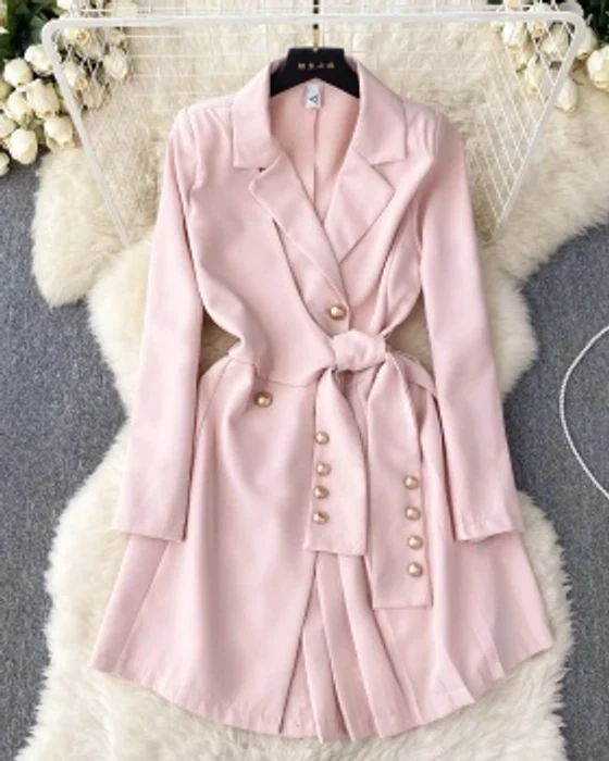 Front Knot Coat Dress - Image 2