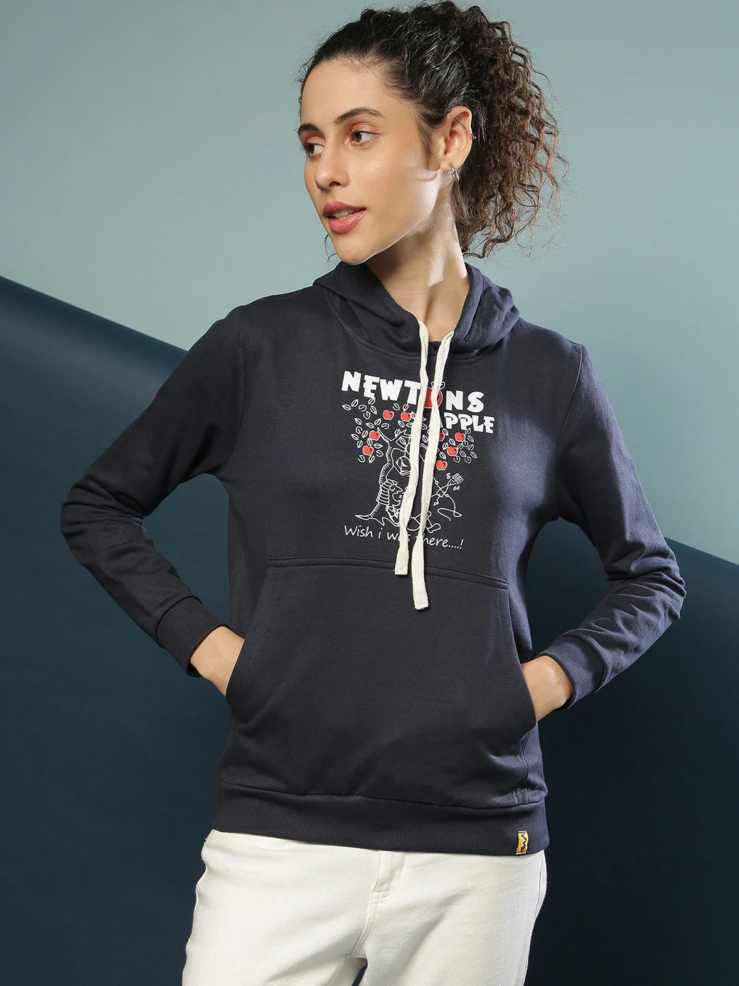 Front Pocket Printed Hoodie - Image 2