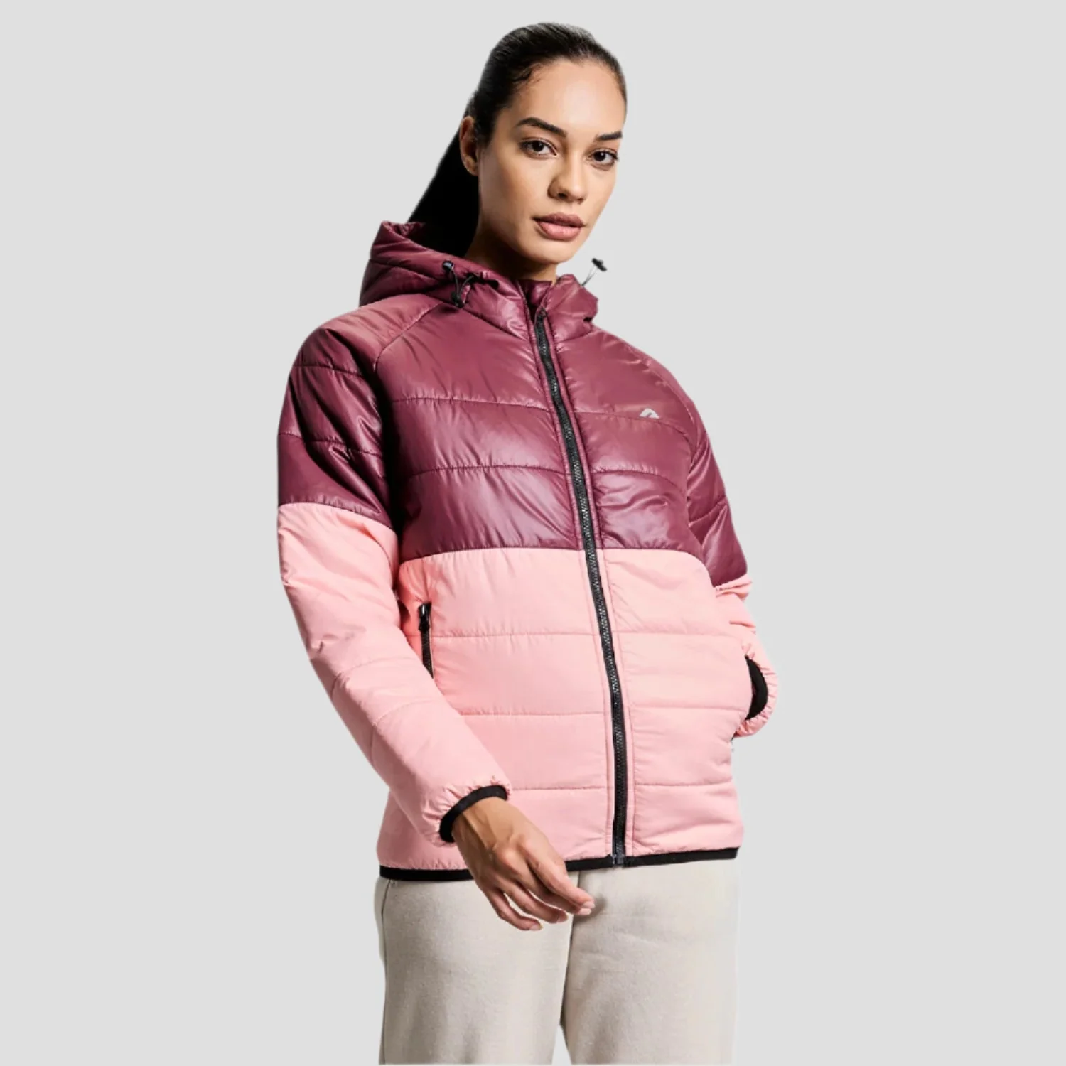 Frost Womens Puffer Jacket - Wine/Pink - Image 18