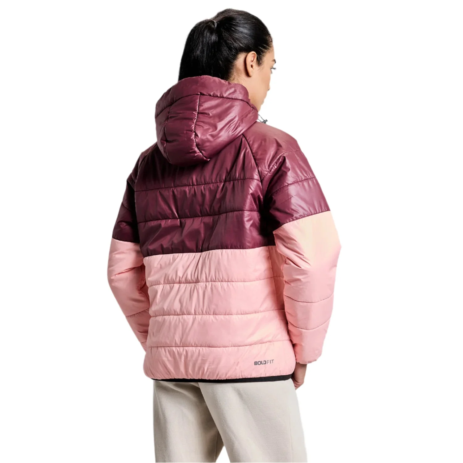 Frost Womens Puffer Jacket - Wine/Pink - Image 2