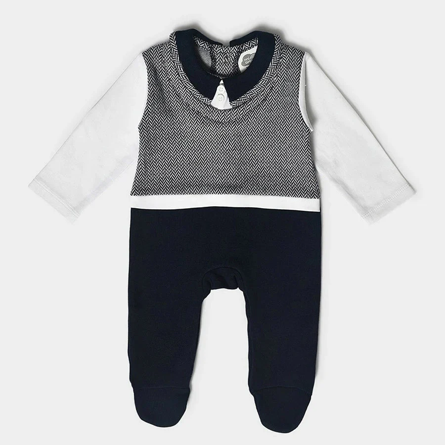 Frosty'Z Interlock Jacquard Overall Infant Babysuit Set