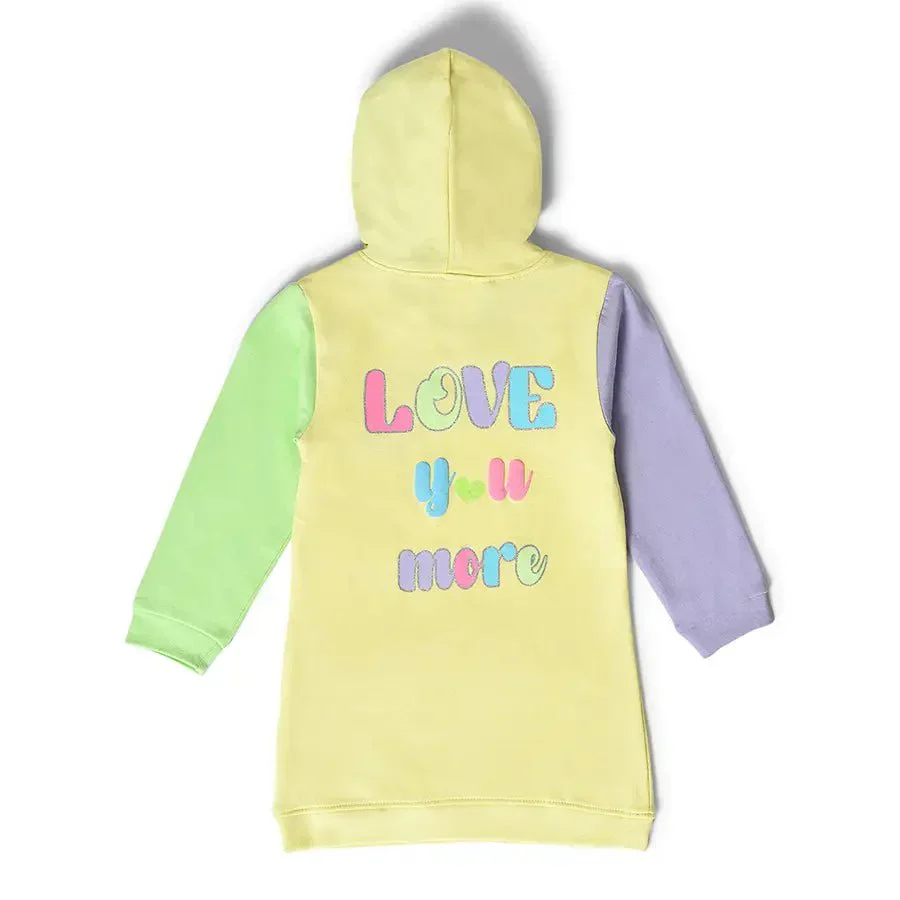 Frosty'Z Knitted Melange Girl Baby Hoodie Dress - Image 2