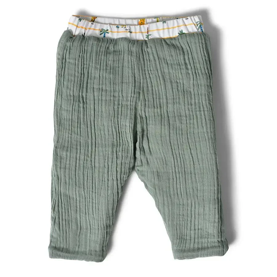 Frosty'Z Woven - 2L Muslin Reversible Baby Pants - Image 2
