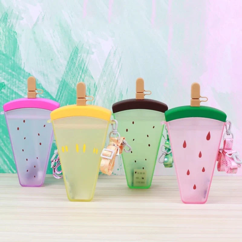 FruitChill: Aesthetic Watermelon Sipper Bottle with Straw & Adjustable Strap – Portable & BPA-Free for Travel & Daily Use - Image 7