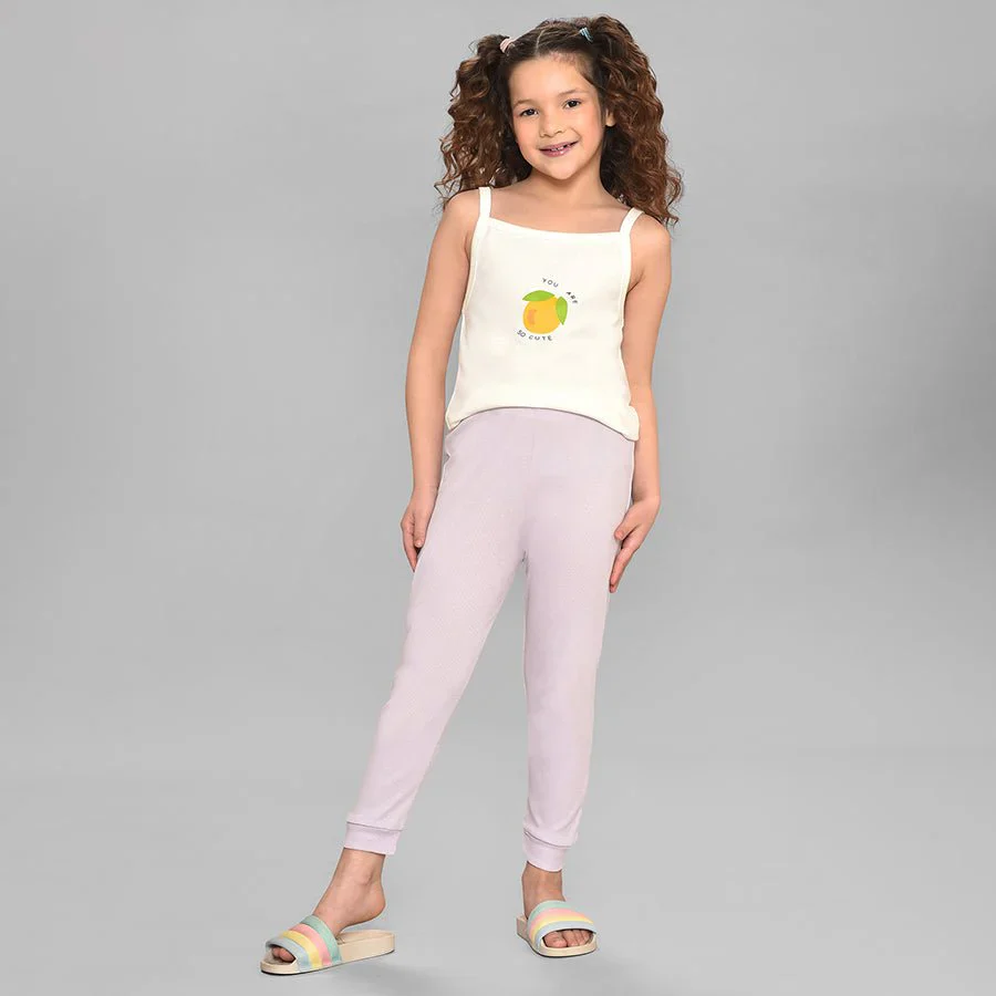 Fruits Pastel Solid Baby Girl Pajama Set Pack Of 2 - Image 2