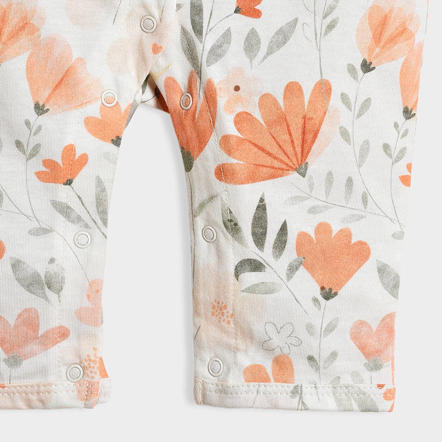Fruits Printed Cream Sleepsuit - Image 5