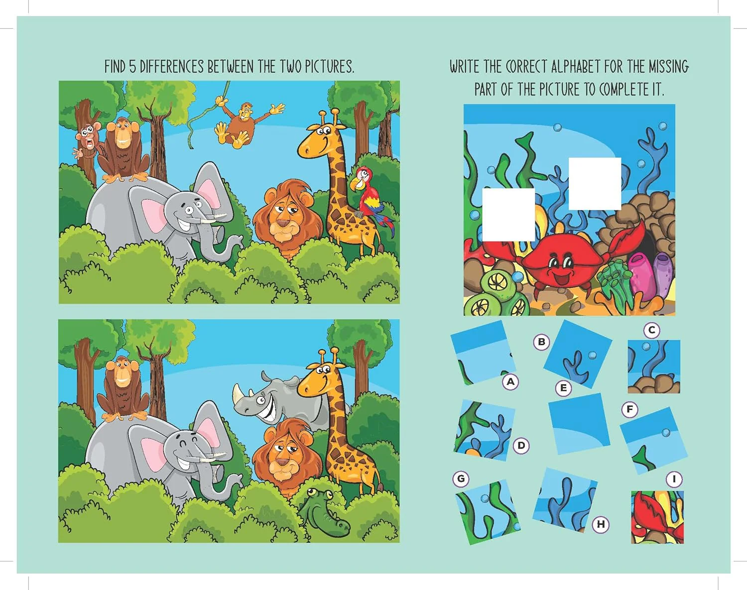 Fun with Animals Activity & Colouring - Image 9