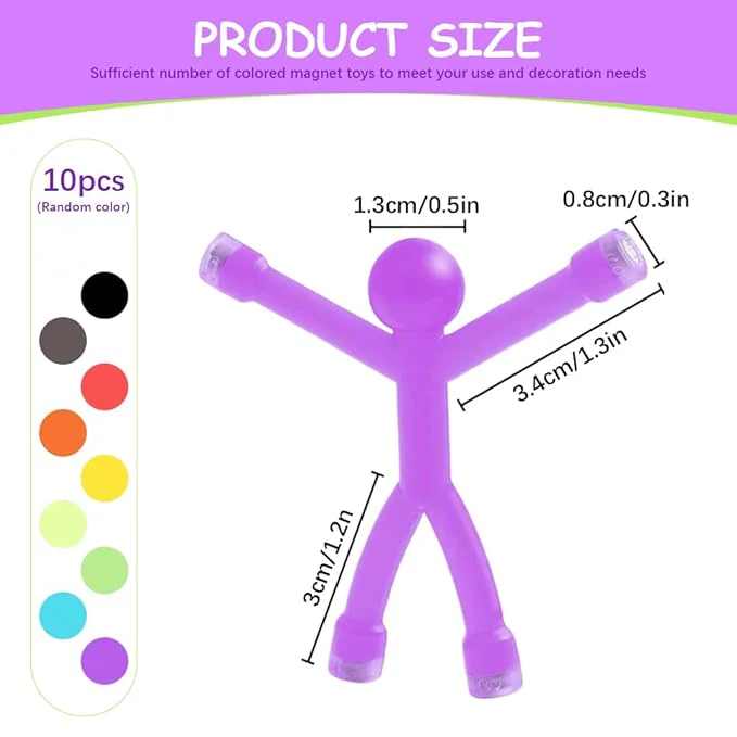 Funny Magnetic Man Toy Set for Refrigerator, Office, Whiteboard Decoration - Image 2