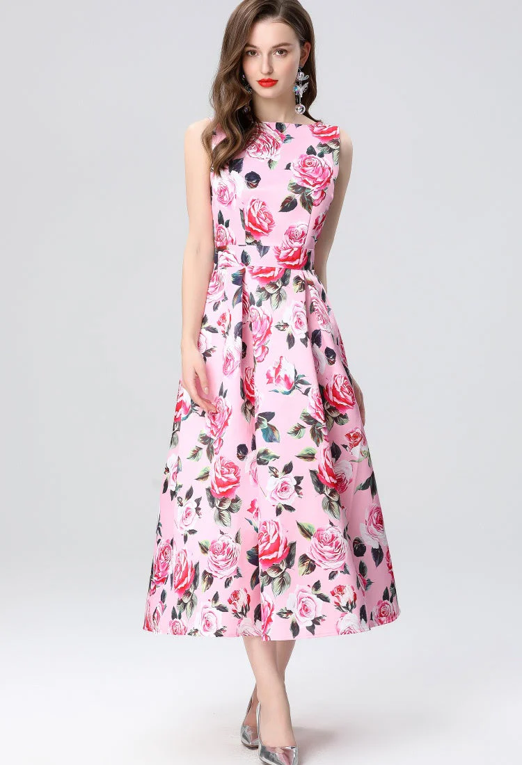 Gabriella Floral Dress-Pink - Image 5