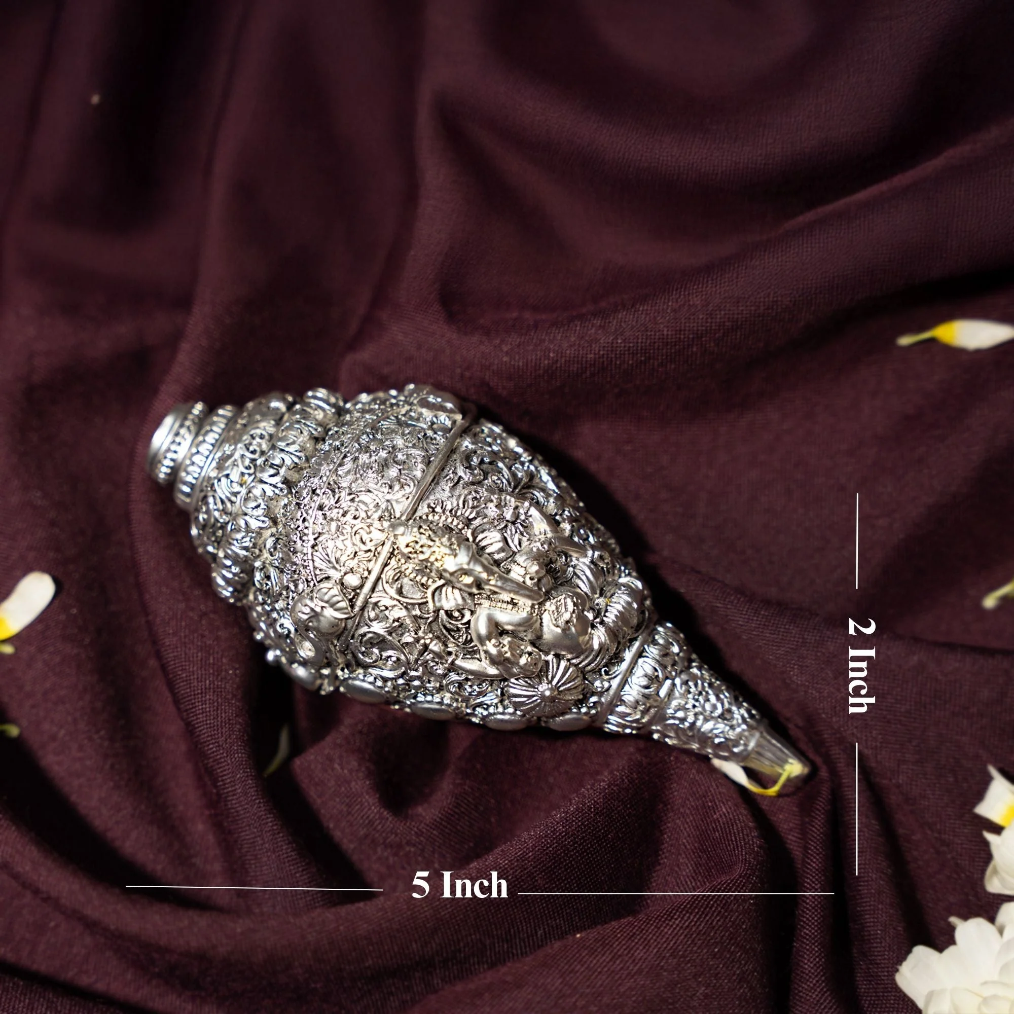 Ganesh Shankh Silver Plated - Image 7