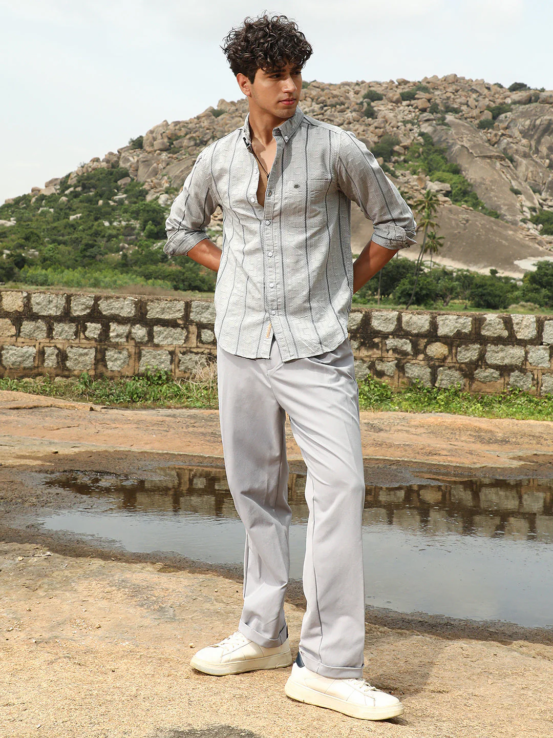 Geo-Stripe Jacquard Shirt - Image 5