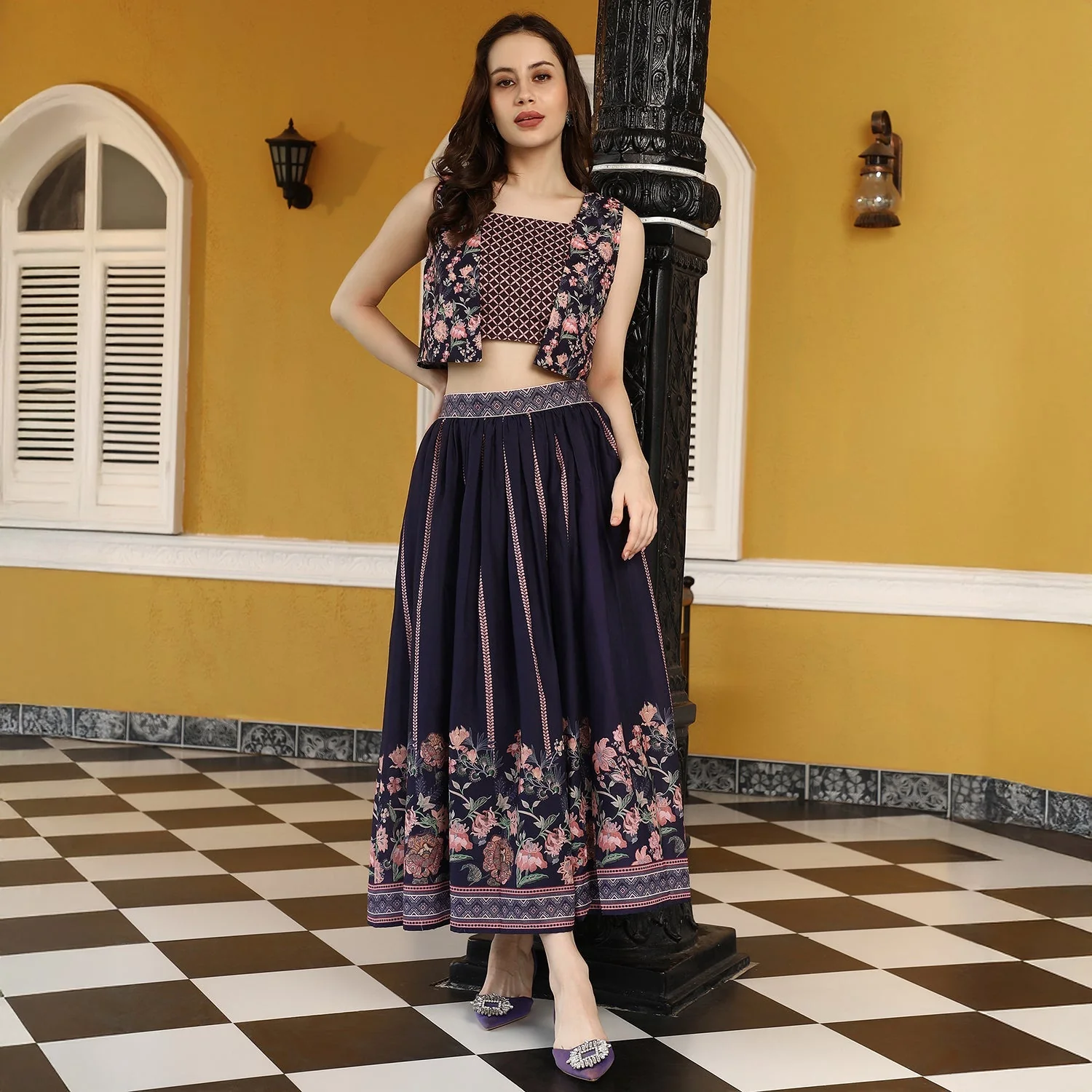 Geometrical-Flora Co-Ord Set - Image 2