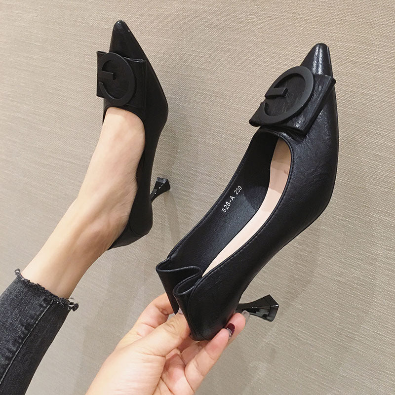 Georgina Buckle Kitten Heels- SL - Image 4