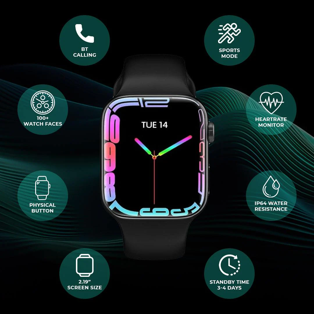 Get Thrill Smart Watch | 2.19" HD Display + Water Resistant - Image 2