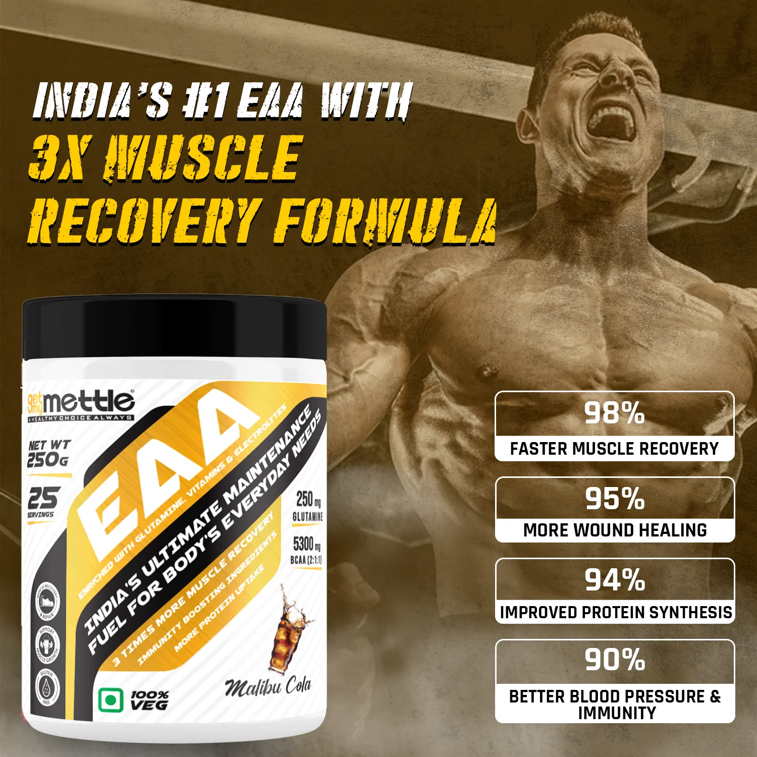 GetmyMettle EAA: Ultimate Maintenance Fuel Enriched with Glutamine, Vitamins, and Electrolytes - Image 2