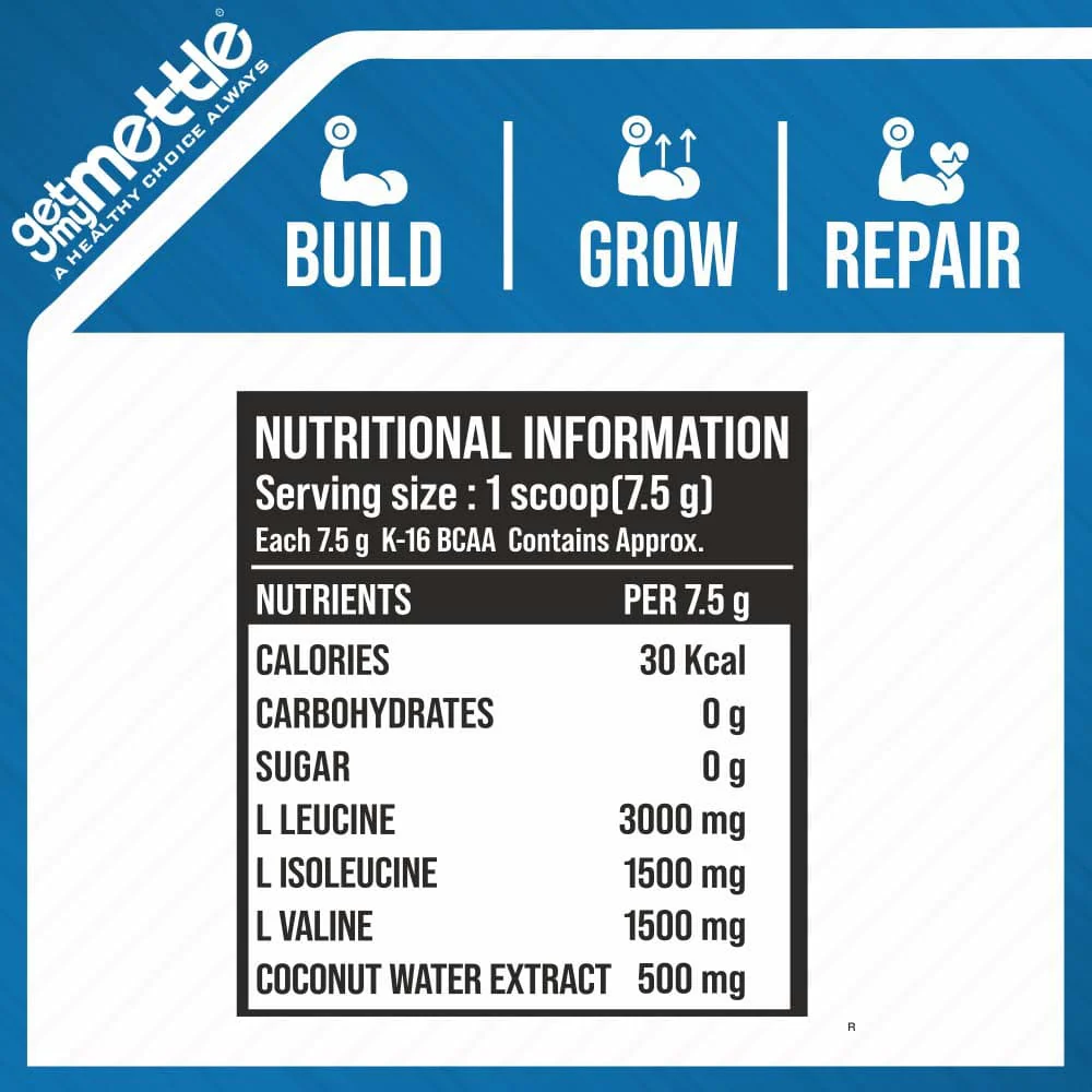 GetmyMettle K-16 BCAA with Coconut Water Extract - Image 4