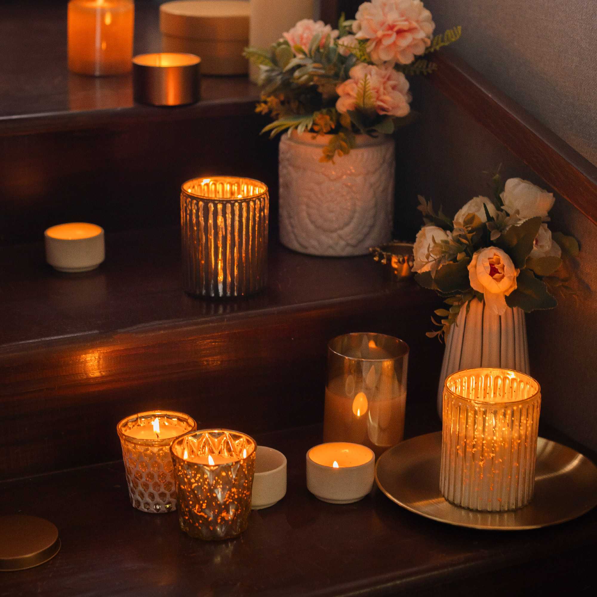 Gilded Honeycomb Glass Candle - Image 8