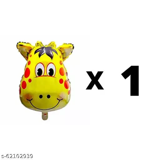 Giraffe Jungle Animal Themed Foil Balloon Set (Multicolor) (Pack of 5) - Image 3