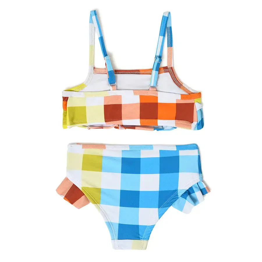 Girls Ruffled Two Pieces Swimsuit - Image 2