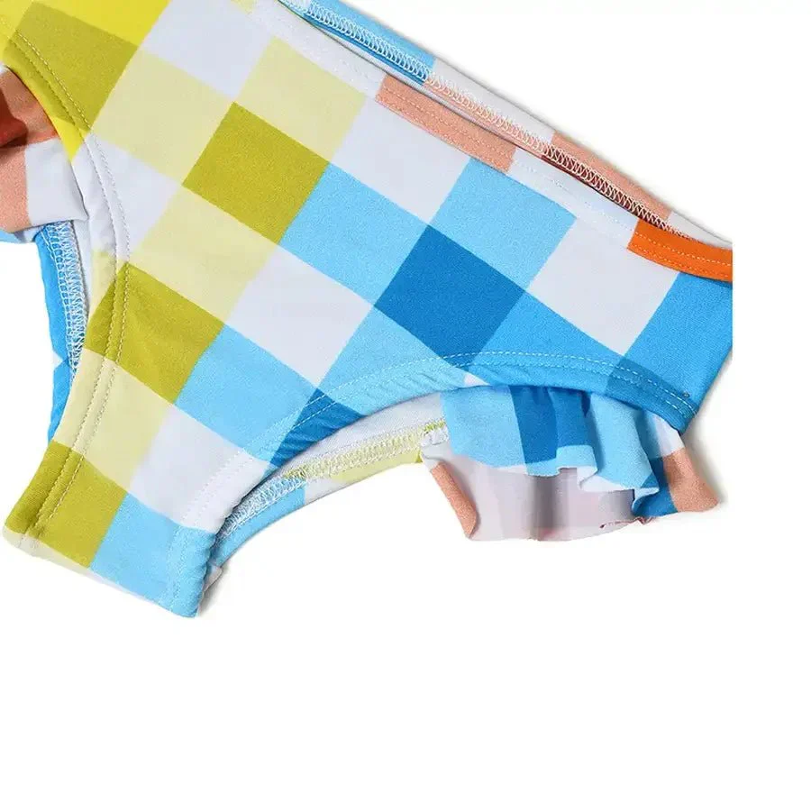 Girls Ruffled Two Pieces Swimsuit - Image 5
