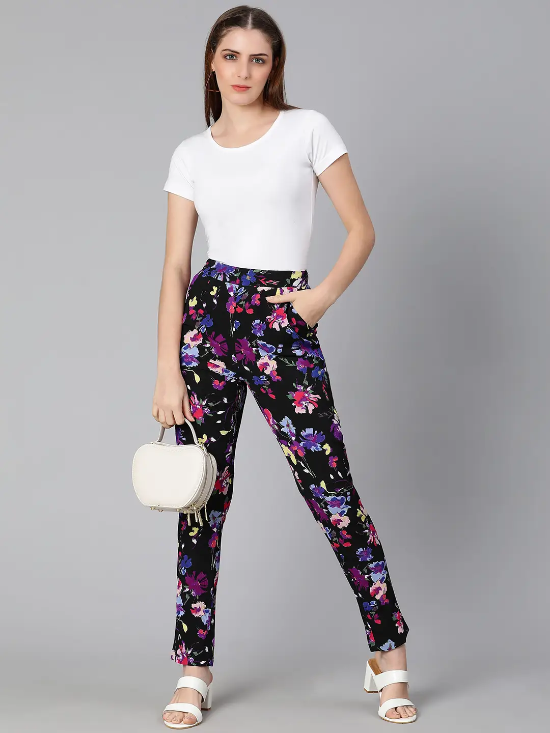 Glanced Of Florals Elasticated Women Pant - Image 8
