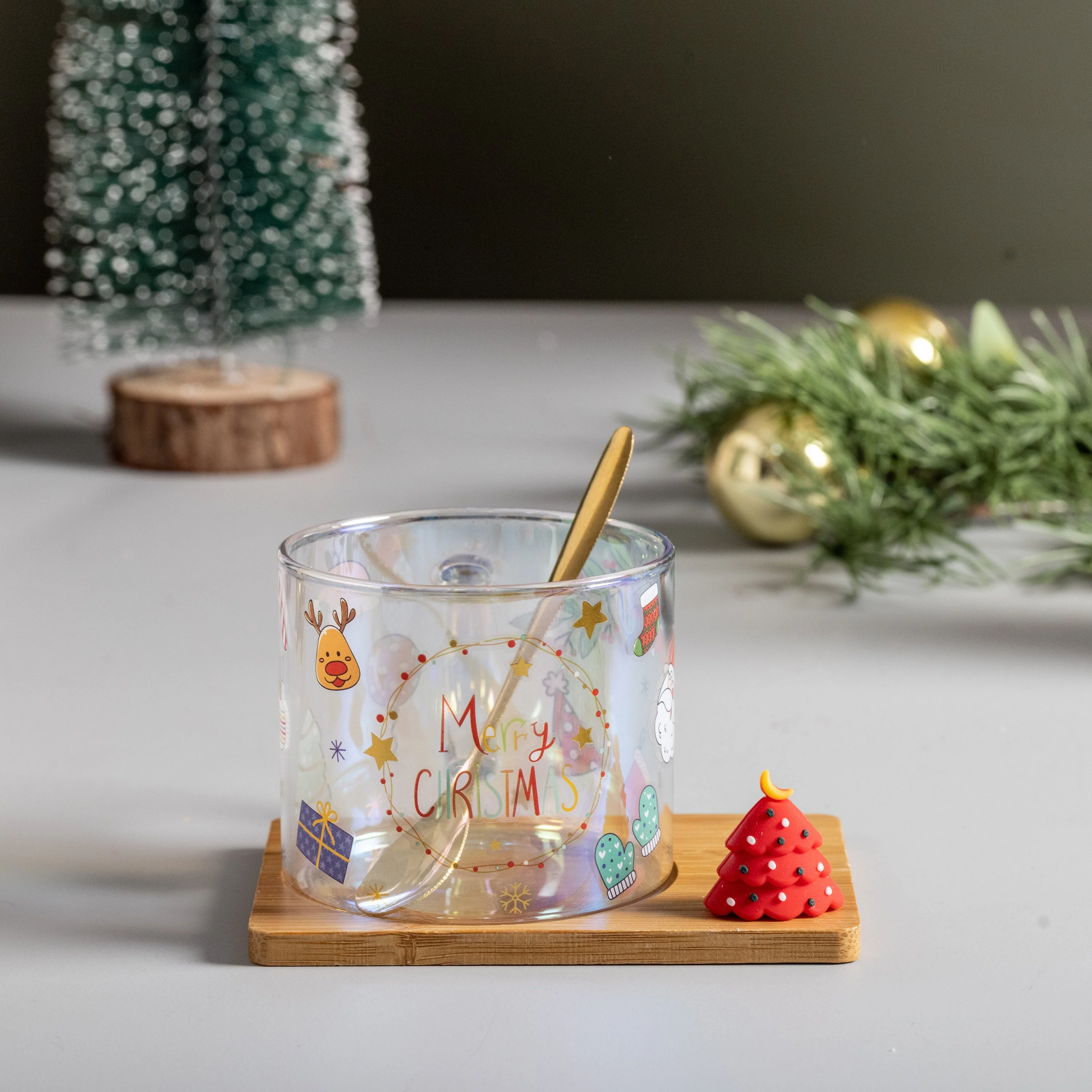 Glass Mug with Wooden plate - Image 4
