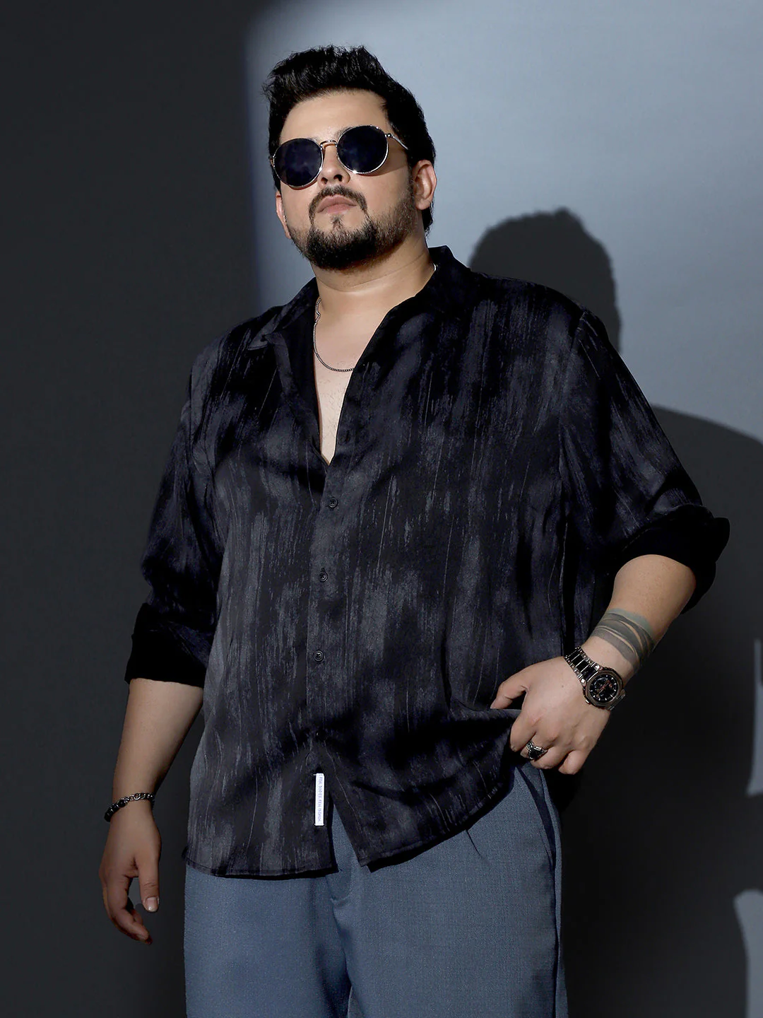 Gleaming-Grazed Satin Shirt - Image 22