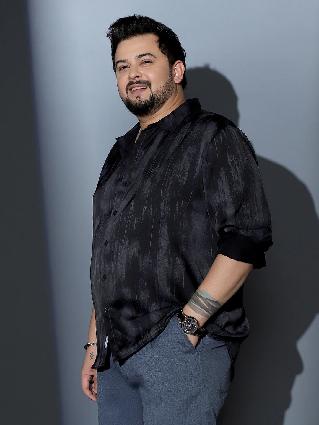 Gleaming-Grazed Satin Shirt - Image 3