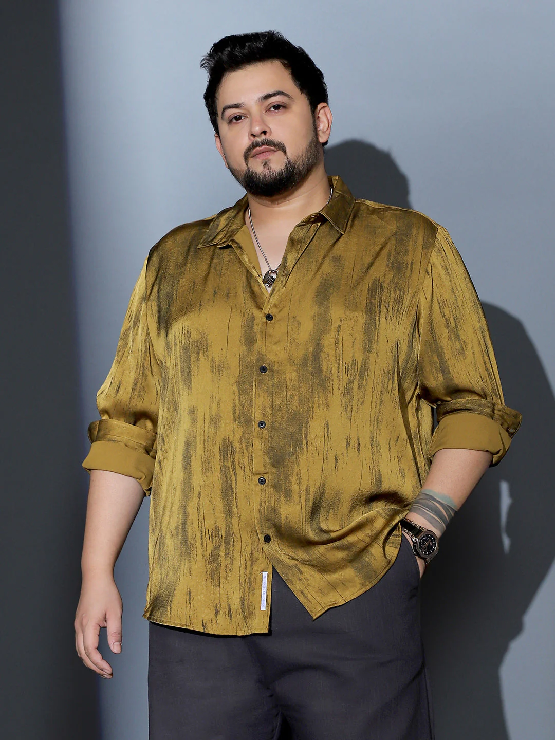 Gleaming-Grazed Satin Shirt - Image 2