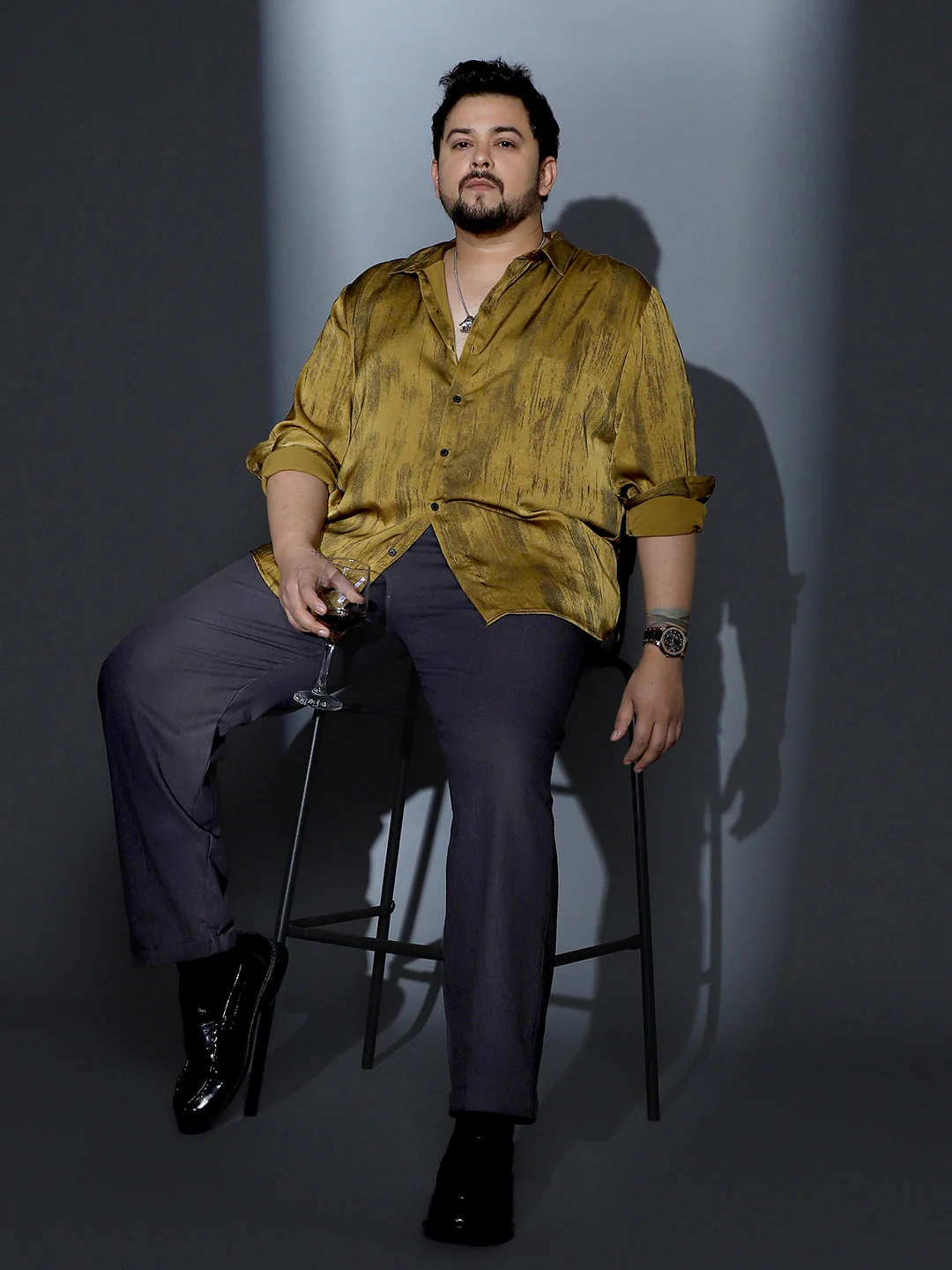 Gleaming-Grazed Satin Shirt - Image 6