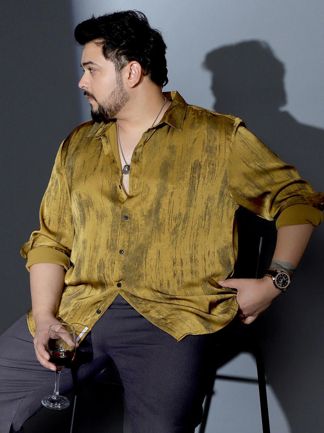Gleaming-Grazed Satin Shirt - Image 77