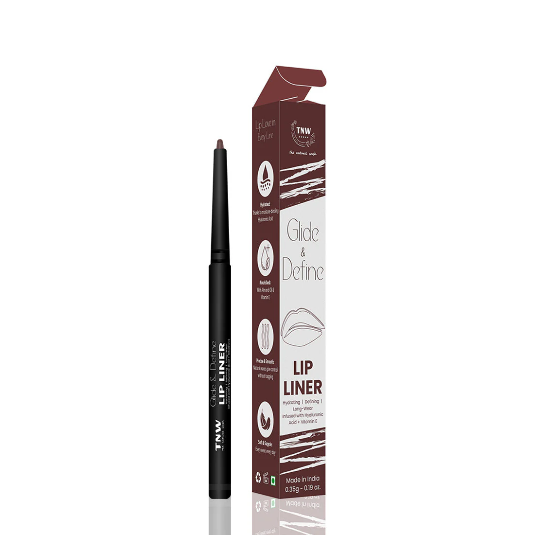 Glide & Shine Lip Liner | Chicline Maroon | Hydrating | Defining | Longlasting Wear - Image 6