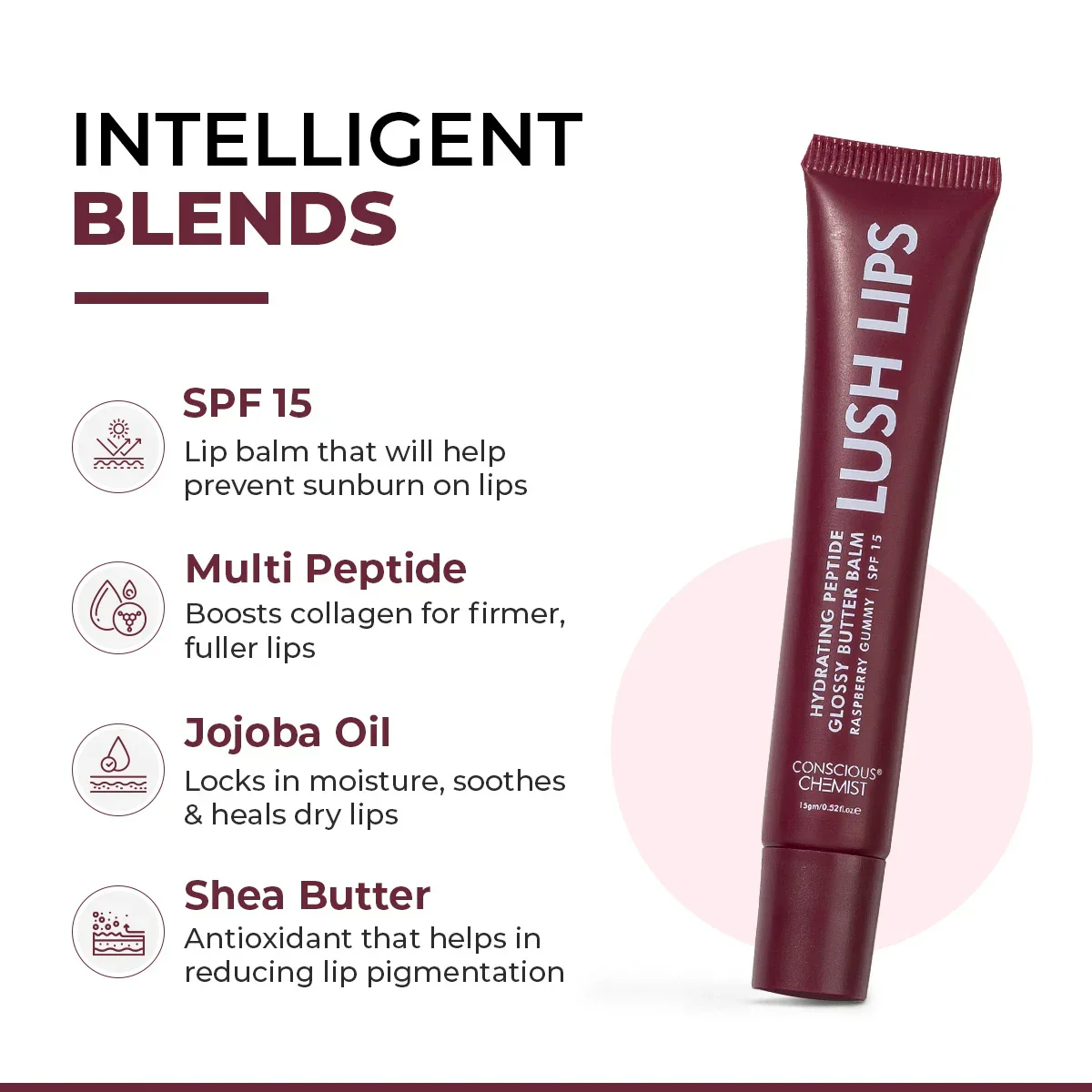 Glossy Peptide Lip Balm | 12 Hrs Hydration | 15 gms | CK - Image 3