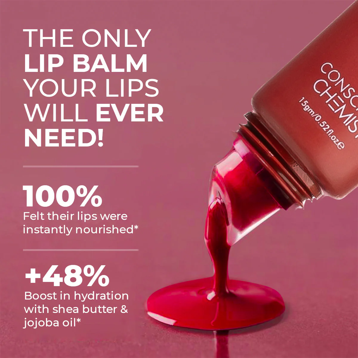 Glossy Peptide Lip Balm | 12 Hrs Hydration | Lush Lips - 15 gms | CK - Image 5