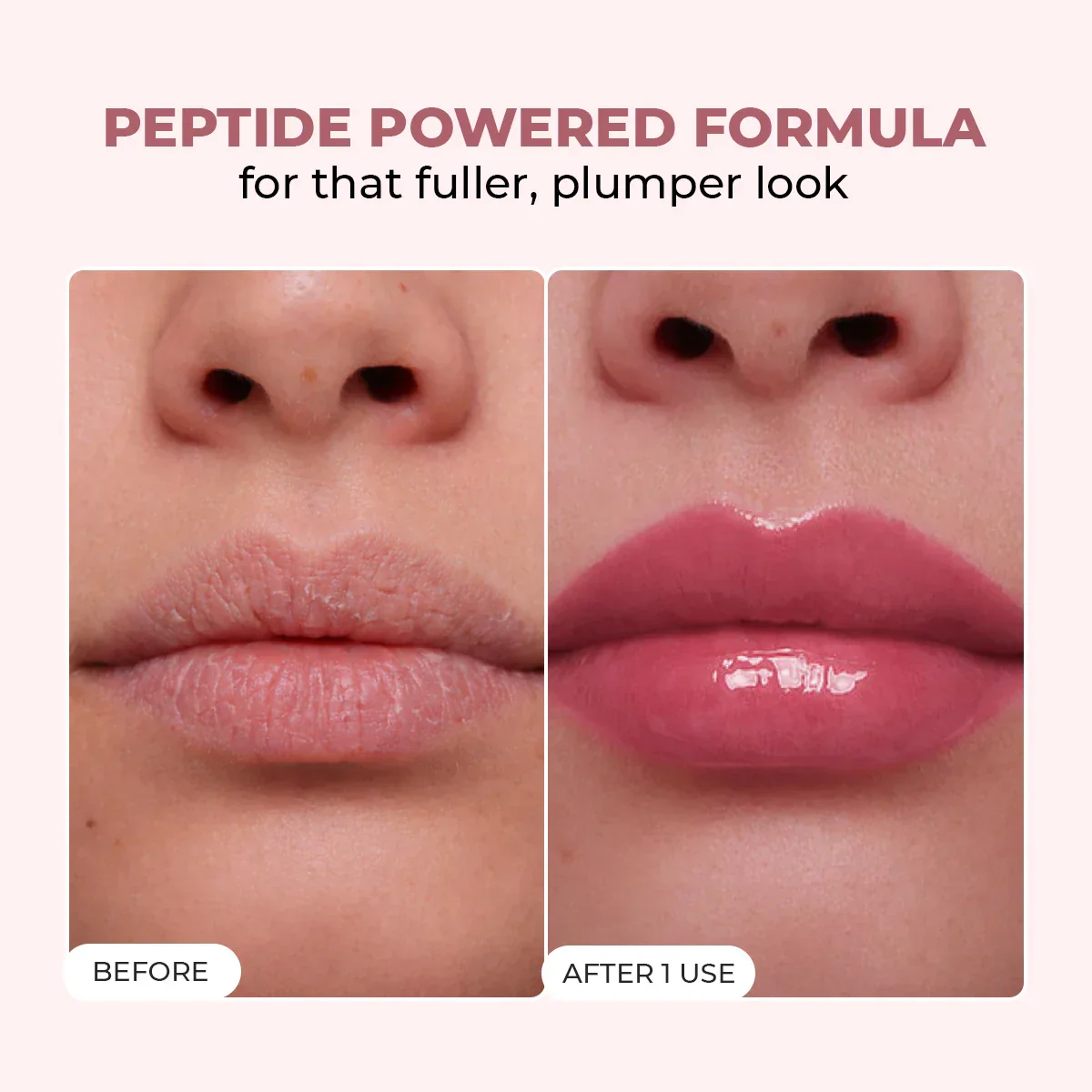 Glossy Peptide Lip Balm | Plum Rose | Hydrates & Plumps | Lush Lips - 15 Gms | Sale - Image 5