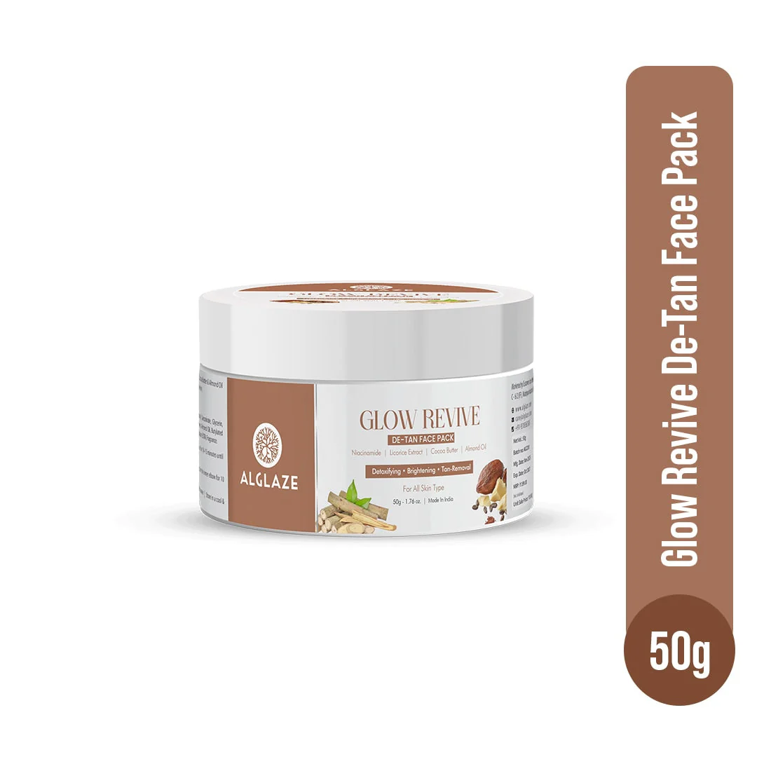 Glow Revive De-Tan Face Pack | Niacinamide, Licorice, Cocoa Butter & Almond Oil  @ 1 (Exclusive) - Image 3