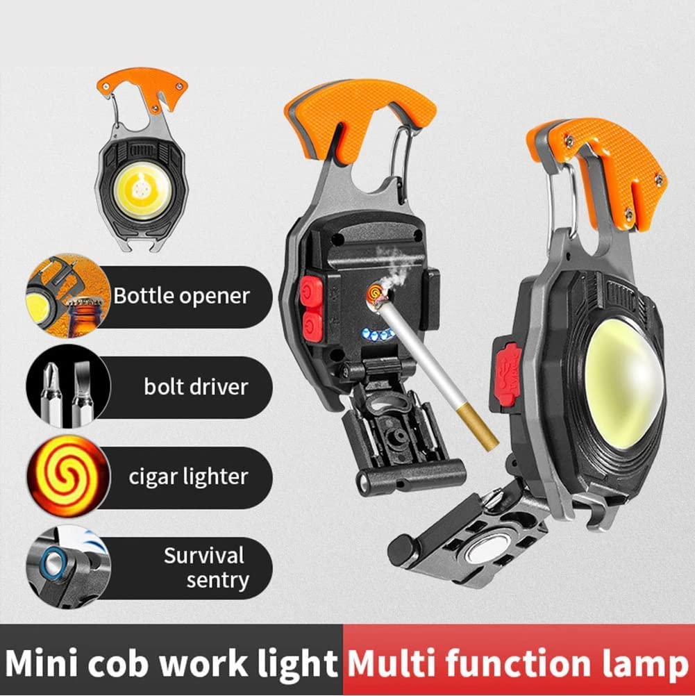 Glowbit: Ultimate 9-in-1 LED Keychain COB Light with Magnetic Base, Multi Tools & USB-C Charging - Image 10